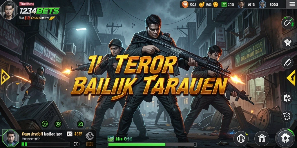 Screenshot utama 1234BETS menampilkan suasana menyeramkan saat gameplay berlangsung.