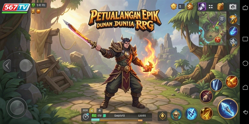 Tampilan menakjubkan dari gameplay RPG di 567TV.
