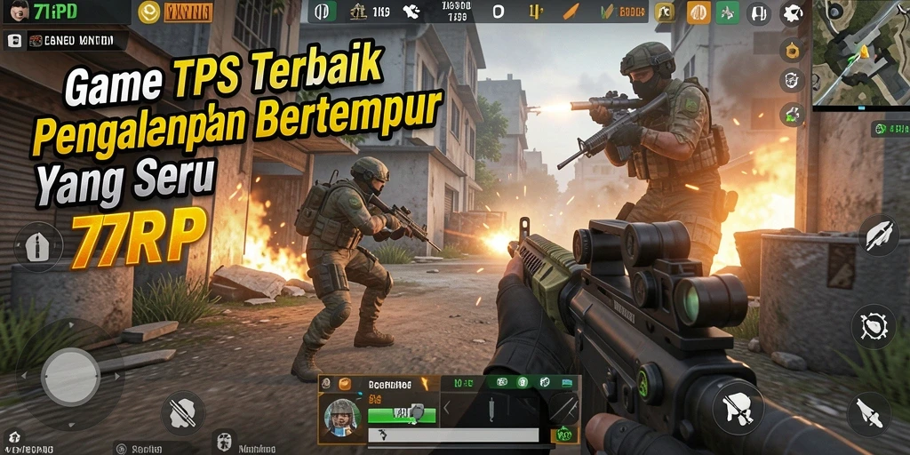 Screenshot gameplay TPS yang menegangkan dalam 77RP.