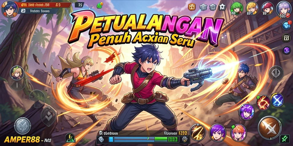 Tampilan gameplay Anime yang memukau dari AMPER88.