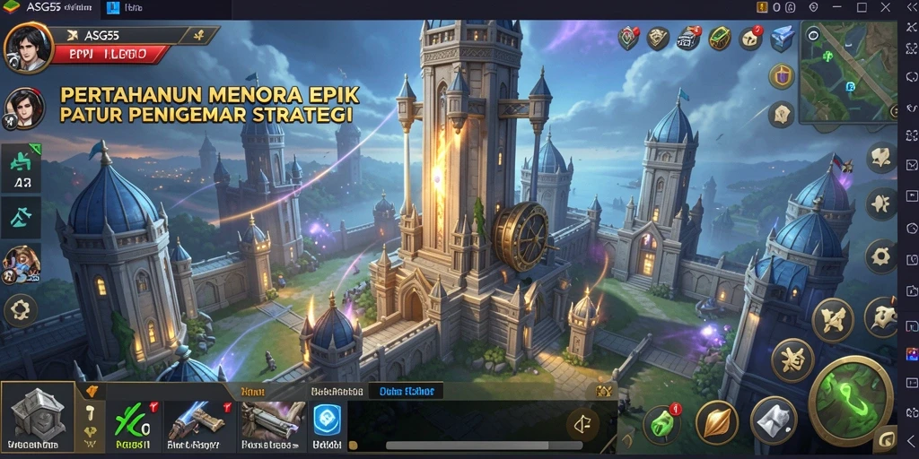 Tangkapan layar menampilkan aksi mendebarkan dalam ASG55 Tower Defense.