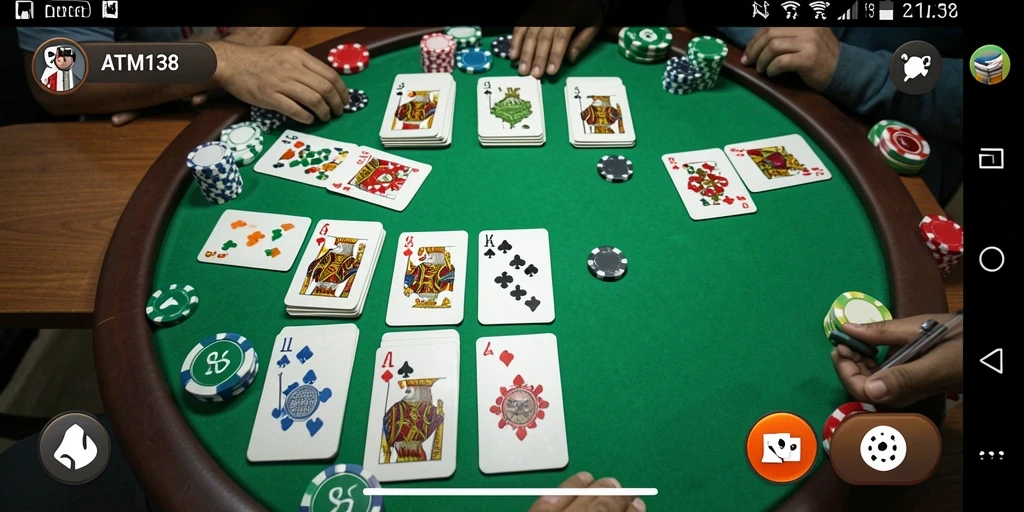 Gameplay seru Gaple di ATM138 dengan teman-teman.