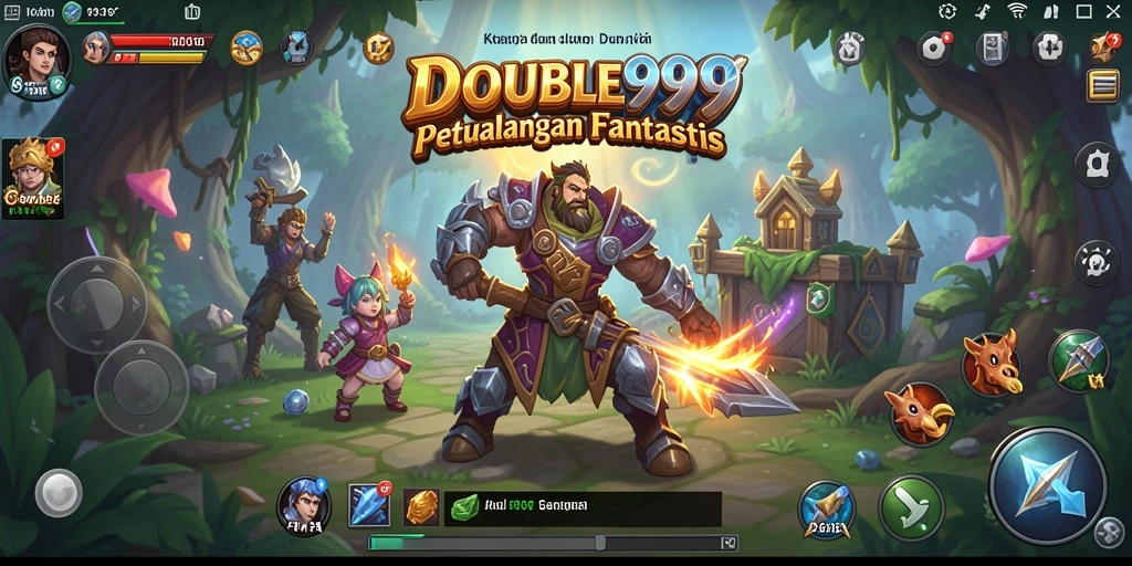 Menampilkan aksi pertempuran seru dari gameplay RPG.