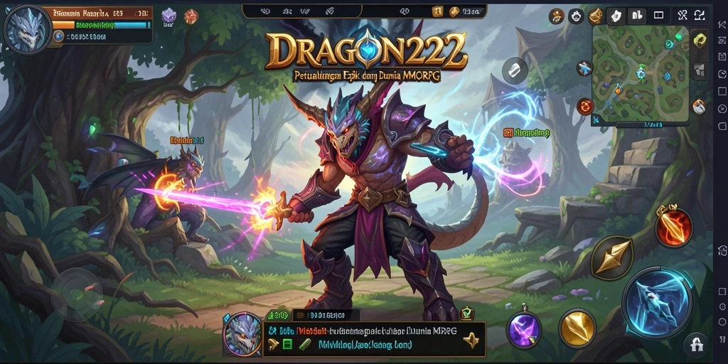 Tampilan gameplay seru dan interaktif di DRAGON222, dunia MMORPG yang kaya.