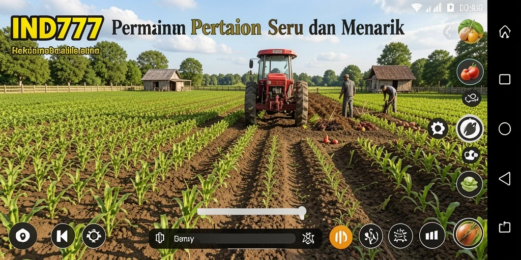 Tampilan gameplay menarik dari <strong>IND777</strong> dengan aktivitas pertanian.