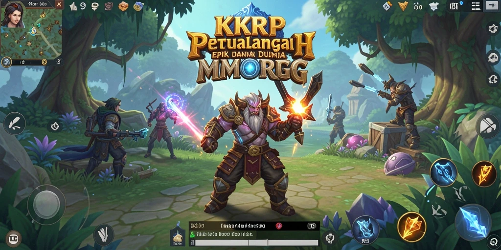 Screenshot gameplay KKRP yang menampilkan pertempuran seru dalam MMORPG.