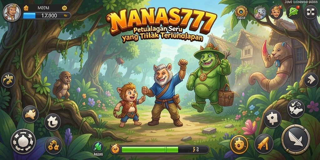Screenshot gameplay NANAS777 menampilkan aksi petualangan yang mendebarkan.