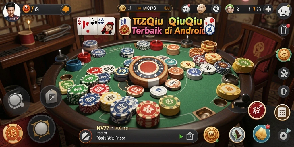 Tampilan gameplay NV77 yang seru dan menantang dalam bermain QiuQiu.
