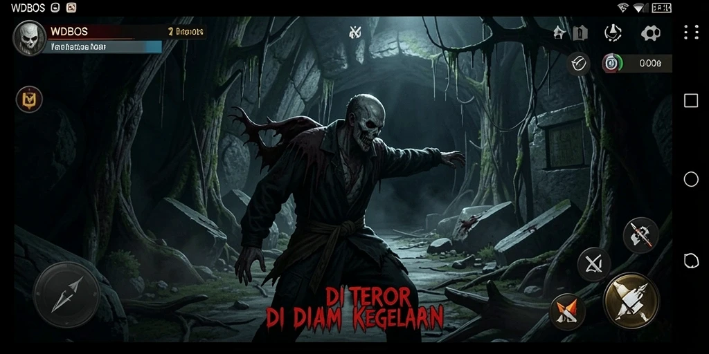 Screenshot menunjukkan momen menegangkan di dalam dunia WDBOS.